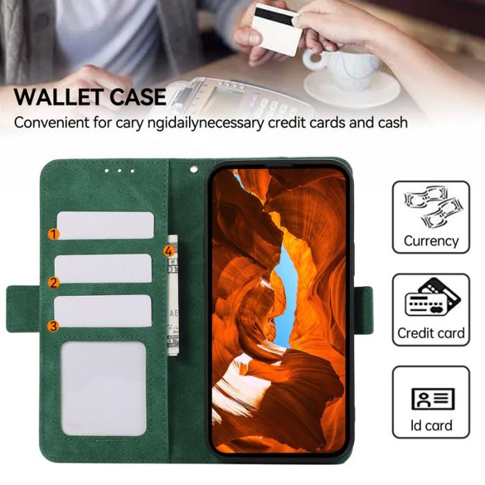 ABEEL - ABEEL Samsung Galaxy A36 5G Skal PU Läder Folio Ställ Green