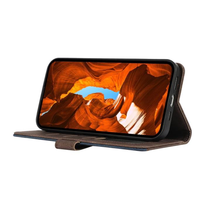 ABEEL - ABEEL Samsung Galaxy A53 5G Plånboksfodral Konstläder RFID-Skydd Brun