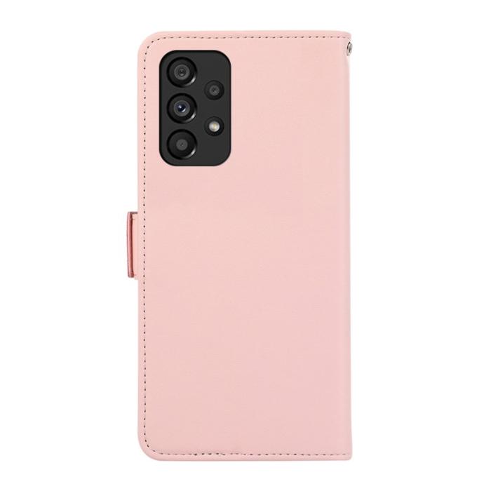 ABEEL - ABEEL Samsung Galaxy A53 5G Skal RFID Blocker PU Läder Rosa