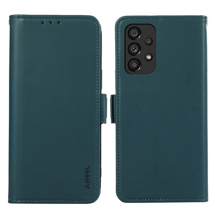 ABEEL - ABEEL Samsung Galaxy A53 5G Skal RFID Blockering PU Läder Grön