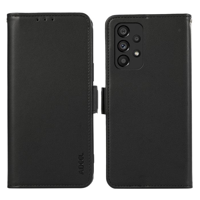 ABEEL - ABEEL Samsung Galaxy A53 5G Skal RFID Blockering PU Läder Svart
