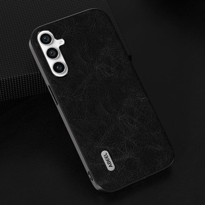 ABEEL - ABEEL Samsung Galaxy A54 5G Skal Litchi Textur Svart
