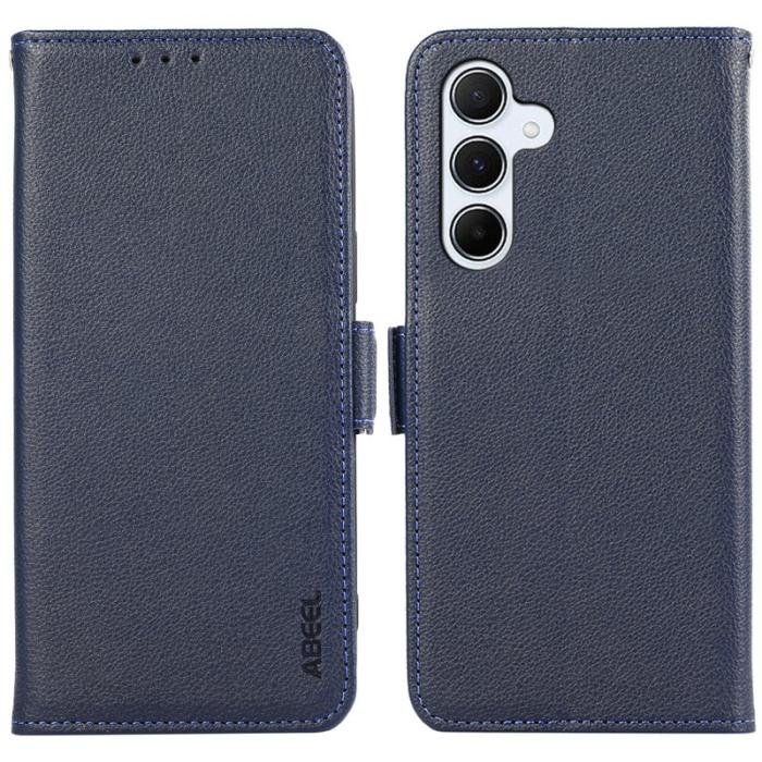 ABEEL - ABEEL Samsung Galaxy A55 5G Fodral RFID Blocker Läder Blå