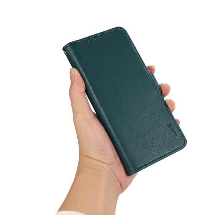 ABEEL - ABEEL Samsung Galaxy A55 5G Skal PU Läder Grön RFID Blocking