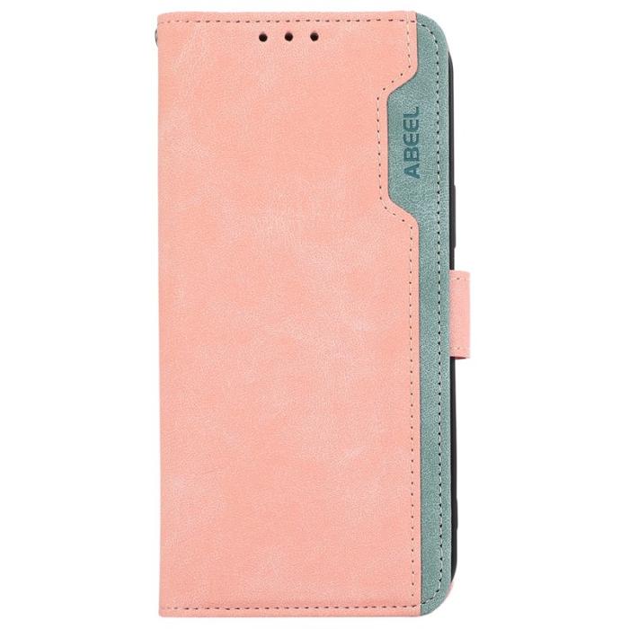 ABEEL - ABEEL Samsung Galaxy A55 5G Skal RFID Blocker PU Läder Rosa