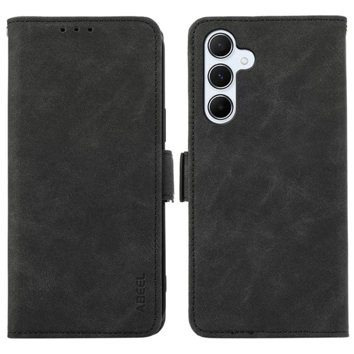 ABEEL - ABEEL Samsung Galaxy A55 5G Skal RFID Blocking Läder Svart