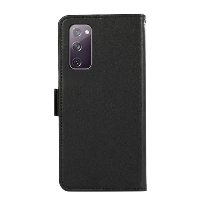 ABEEL - ABEEL Samsung Galaxy S20 FE Fodral Läder RFID Blocker Svart