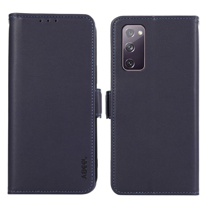 ABEEL - ABEEL Samsung Galaxy S20 FE Fodral Läder RFID Blockering Blå