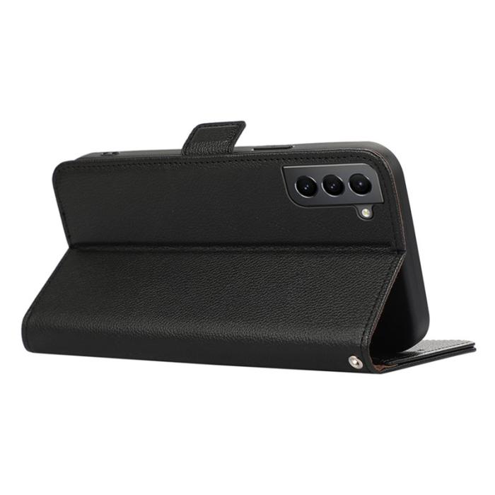 ABEEL - ABEEL Samsung Galaxy S21+ 5G Fodral RFID Blocker Läder Svart