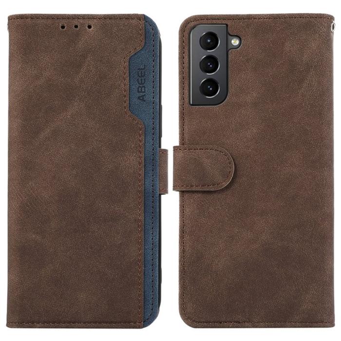 ABEEL - ABEEL Samsung Galaxy S21+ 5G Skal RFID Blocker Ställfäste Brun
