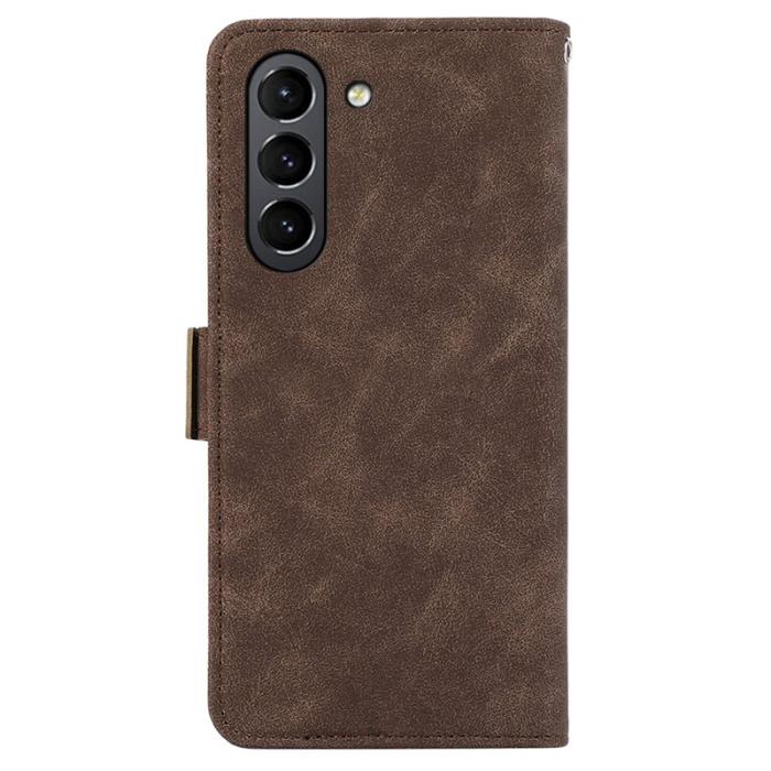 ABEEL - ABEEL Samsung Galaxy S21 FE 5G Fodral Läder Magnetbrun