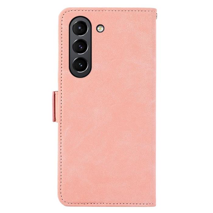 ABEEL - ABEEL Samsung Galaxy S21 FE 5G Fodral Läder RFID Skydd Rosa