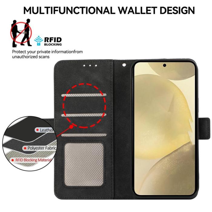 ABEEL - ABEEL Samsung Galaxy S21 FE 5G Fodral Läder Svart