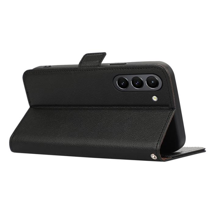 ABEEL - ABEEL Samsung Galaxy S21 FE 5G Skal PU Läder RFID Svart