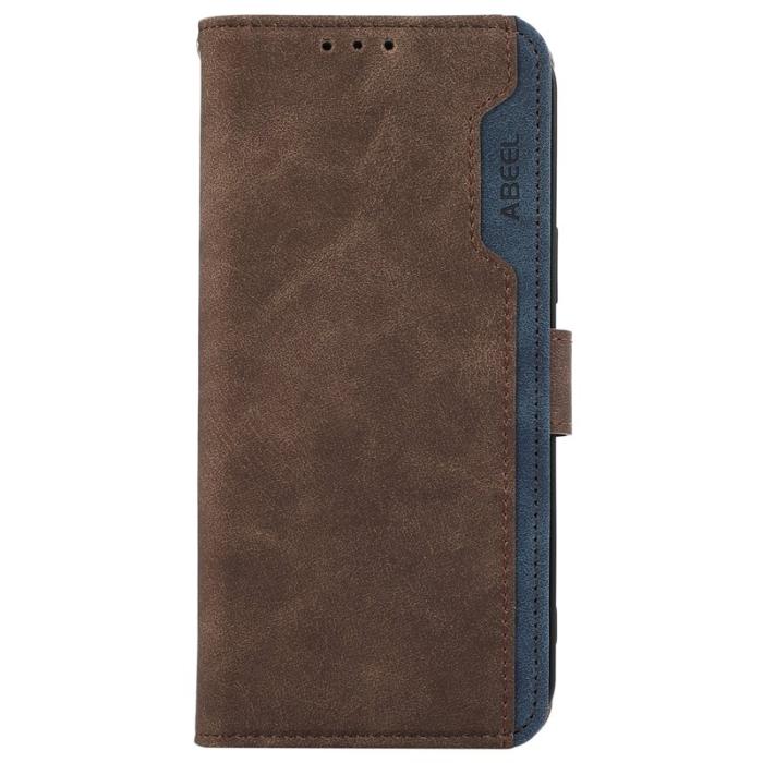 ABEEL - ABEEL Samsung Galaxy S21 FE 5G Skal RFID Blocker PU Läder Brun