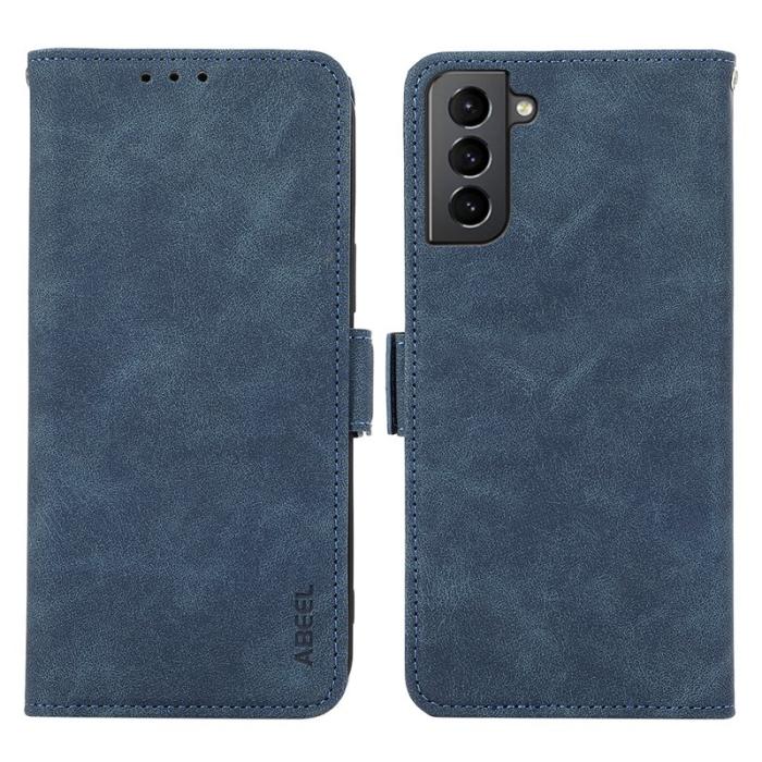 ABEEL - ABEEL Samsung Galaxy S21 Fodral Läder RFID Blockering Blå