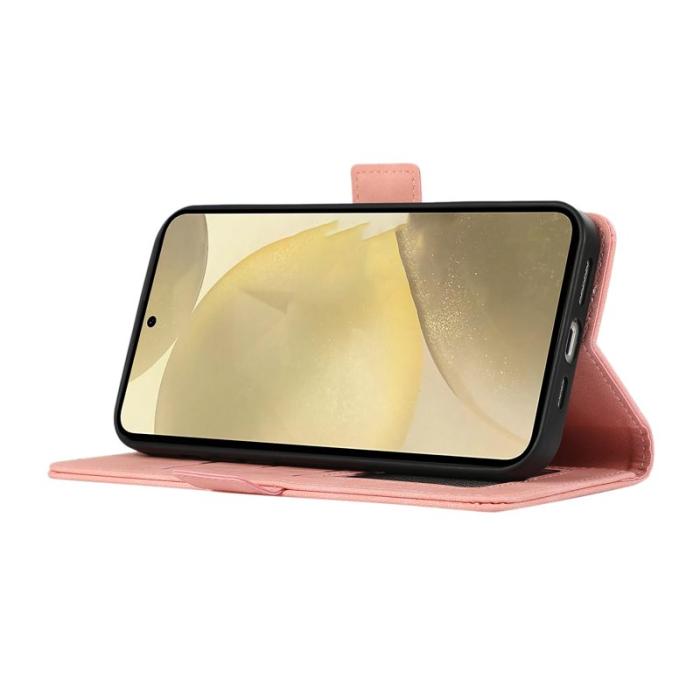 ABEEL - ABEEL Samsung Galaxy S21 Fodral Läder RFID Blockering - Rosa