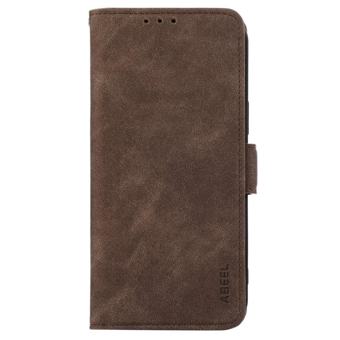 ABEEL - ABEEL Samsung Galaxy S21 Fodral Läder Wallet RFID Blocker - Brun