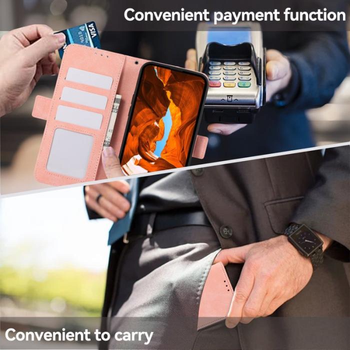 ABEEL - ABEEL Samsung Galaxy S21 Ultra 5G Wallet Fodral Läder - Rosa