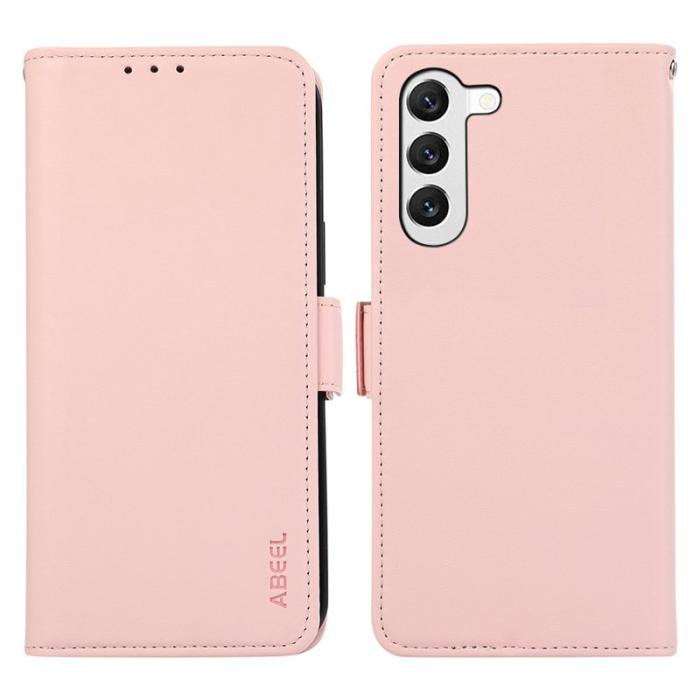 ABEEL - ABEEL Samsung Galaxy S22+ 5G Fodral i mjukt PU-läder - Rosa