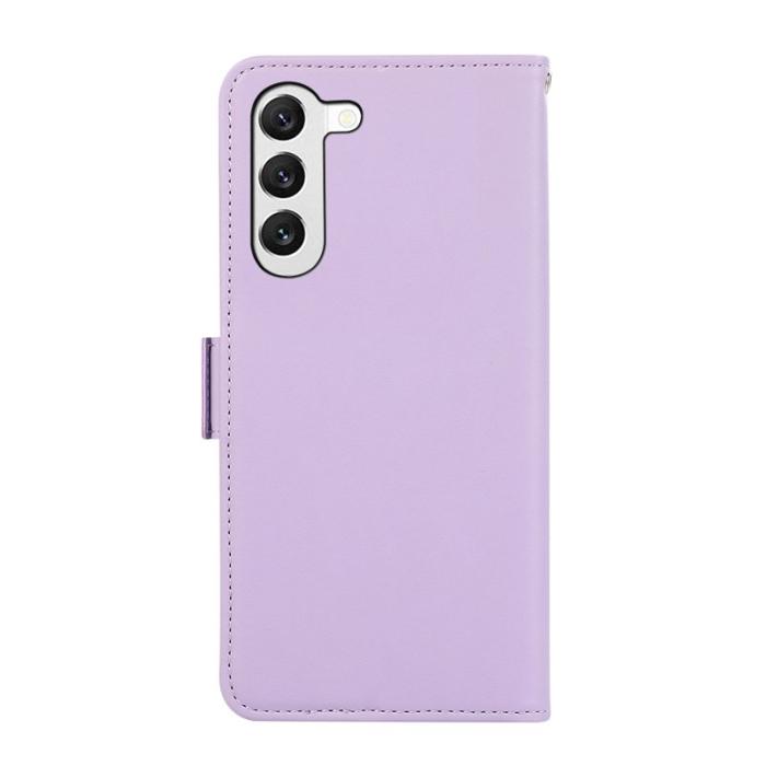 ABEEL - ABEEL Samsung Galaxy S22+ 5G Fodral Soft PU Läder Lila