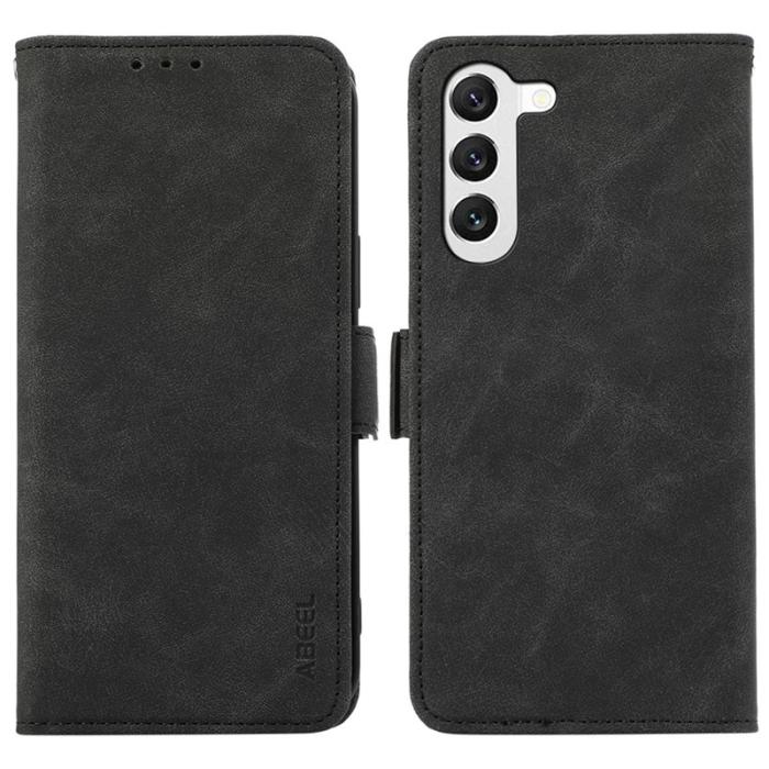 ABEEL - ABEEL Samsung Galaxy S22 5G Skal RFID Kortfack Läder Svart