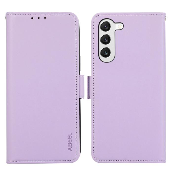 ABEEL - ABEEL Samsung Galaxy S22 5G TPU+PU Läderfodral Plånbok Lila