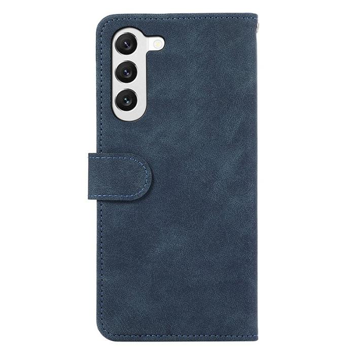 ABEEL - ABEEL Samsung Galaxy S22 5G Wallet Case RFID Skydd Läder Blå