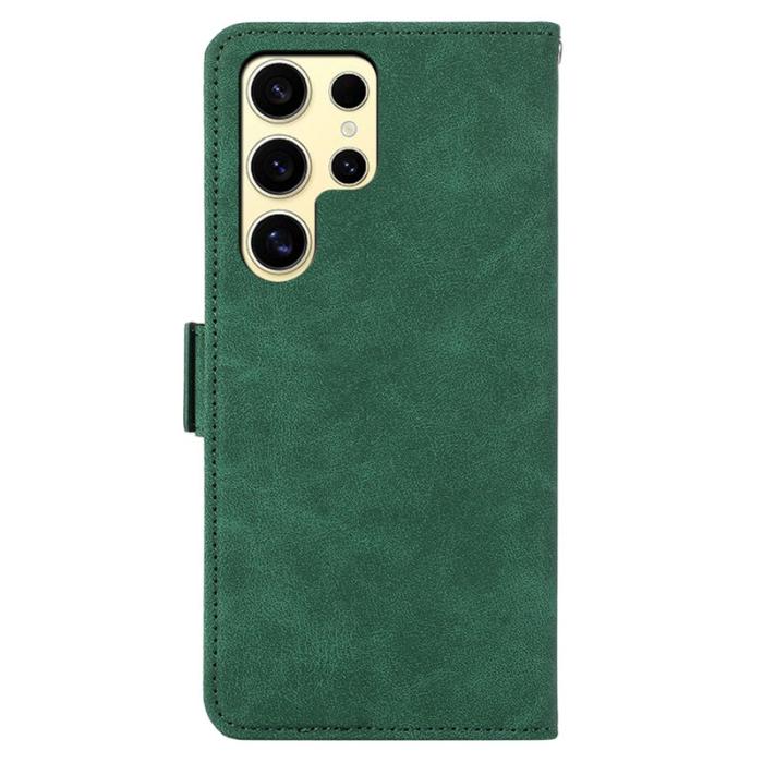 ABEEL - ABEEL Samsung Galaxy S22 Ultra 5G Fodral PU Läder RFID Grön