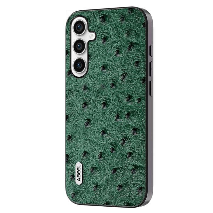 ABEEL - ABEEL Samsung Galaxy S23 FE Fodral Äkta Läder Grön