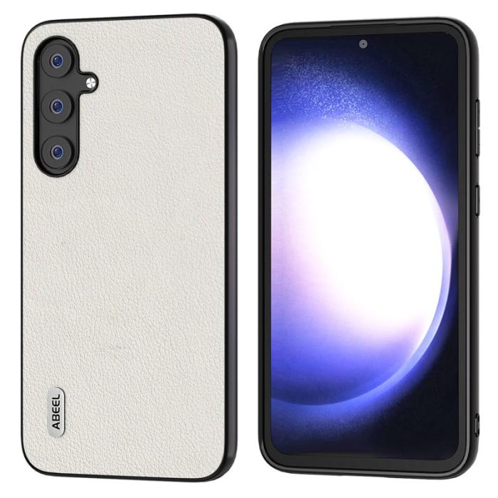 ABEEL - ABEEL Samsung Galaxy S23 FE Fodral i äkta läder - Grå