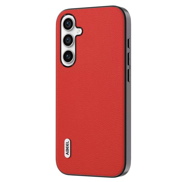 ABEEL - ABEEL Samsung Galaxy S23 FE Fodral i äkta läder - Röd