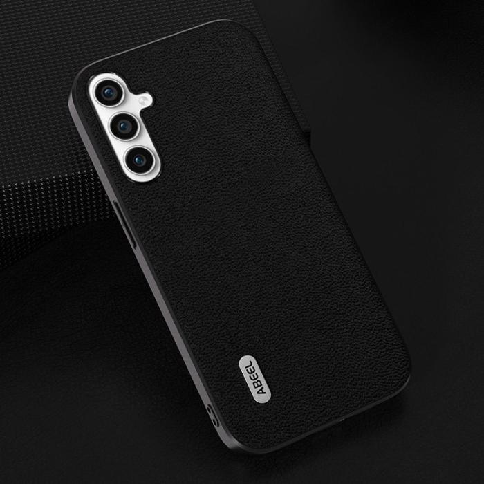 ABEEL - ABEEL Samsung Galaxy S23 FE Fodral i äkta läder - Svart