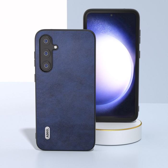 ABEEL - ABEEL Samsung Galaxy S23 FE Fodral i Läder - Blå