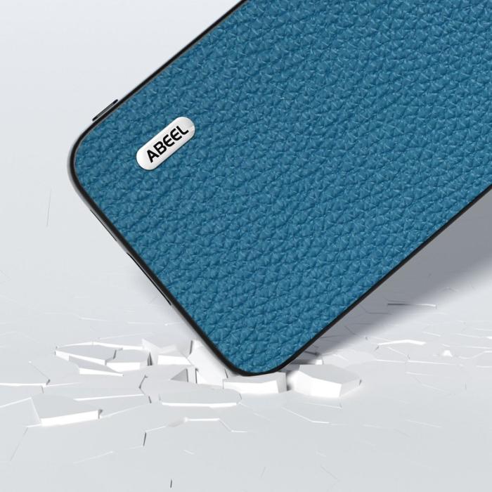 ABEEL - ABEEL Samsung Galaxy S23 FE Fodral Litchi Textur Blå