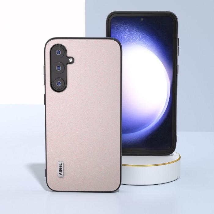 ABEEL - ABEEL Samsung Galaxy S23 FE Skal Glitter Vit PU Läder TPU+PC