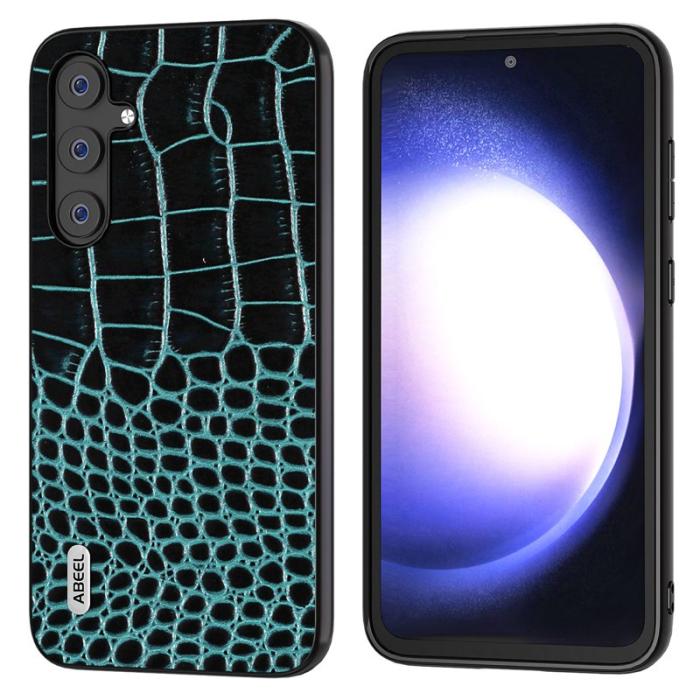 ABEEL - ABEEL Samsung Galaxy S23 FE Skal i äkta läder - Blå