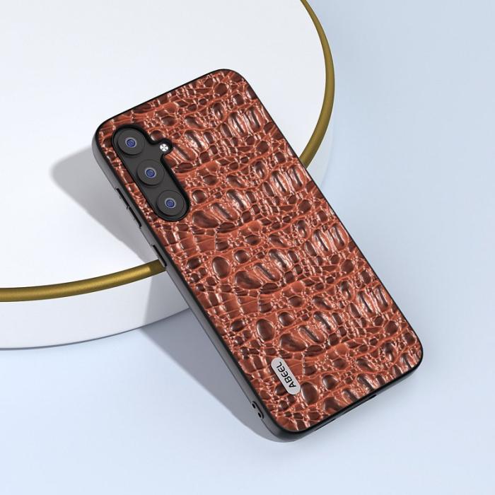 ABEEL - ABEEL Samsung Galaxy S23 FE Skal i äkta läder - Brun
