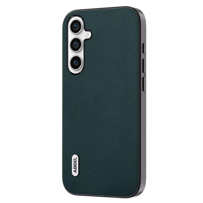 ABEEL - ABEEL Samsung Galaxy S23 FE Skal i äkta läder - Grön