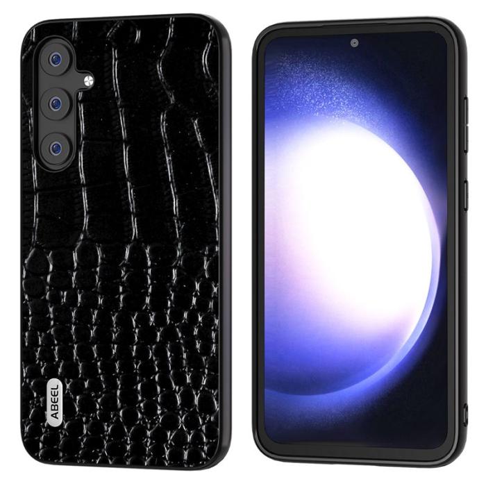 ABEEL - ABEEL Samsung Galaxy S23 FE Skal i äkta läder - Svart