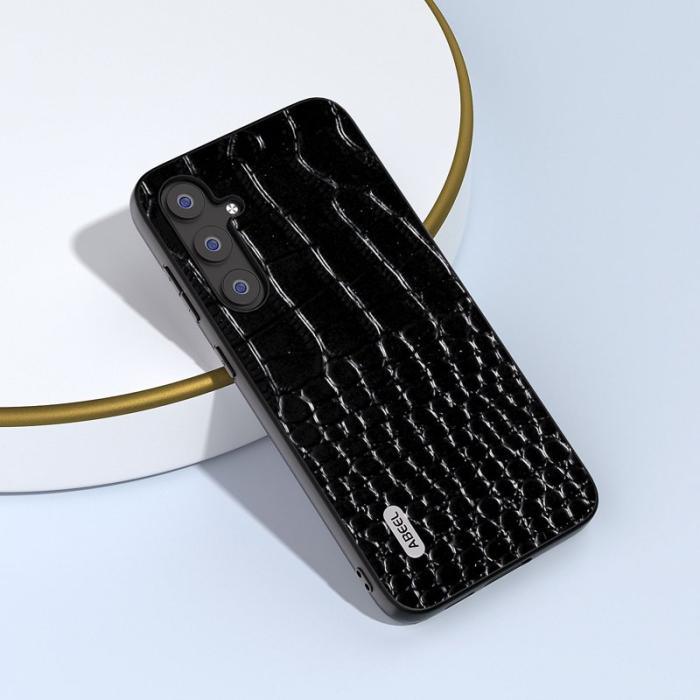 ABEEL - ABEEL Samsung Galaxy S23 FE Skal i äkta läder - Svart