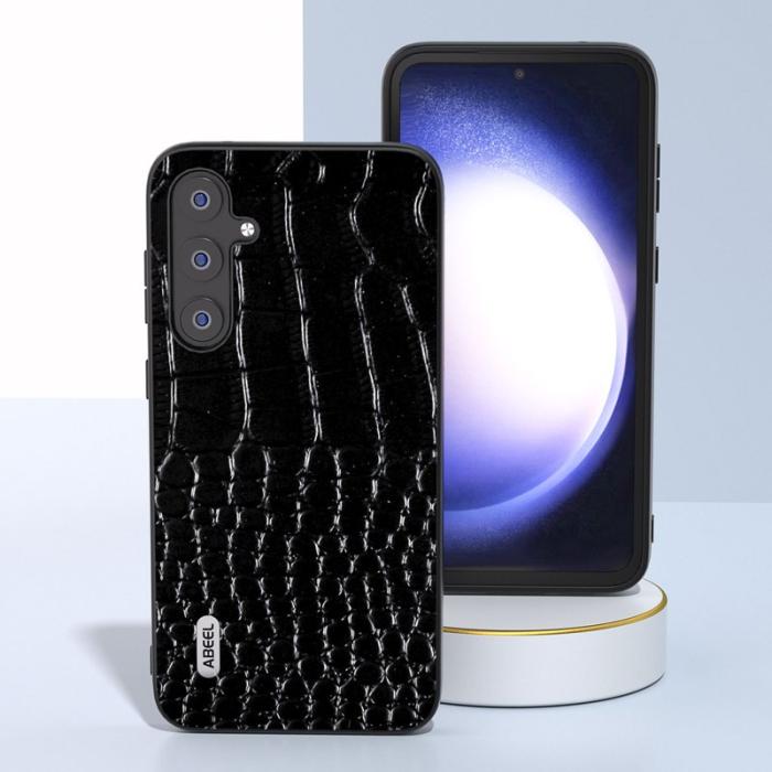 ABEEL - ABEEL Samsung Galaxy S23 FE Skal i äkta läder - Svart