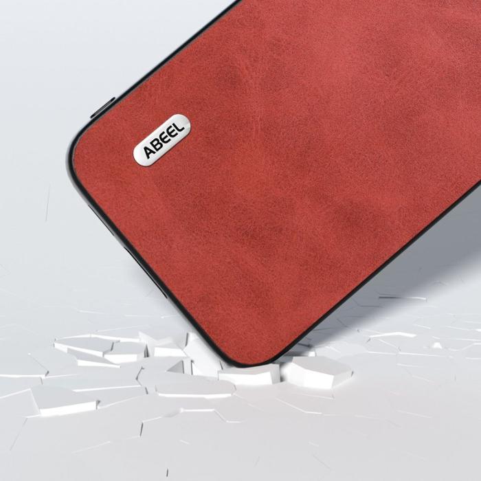 ABEEL - ABEEL Samsung Galaxy S23 FE Skal i Läder - Röd