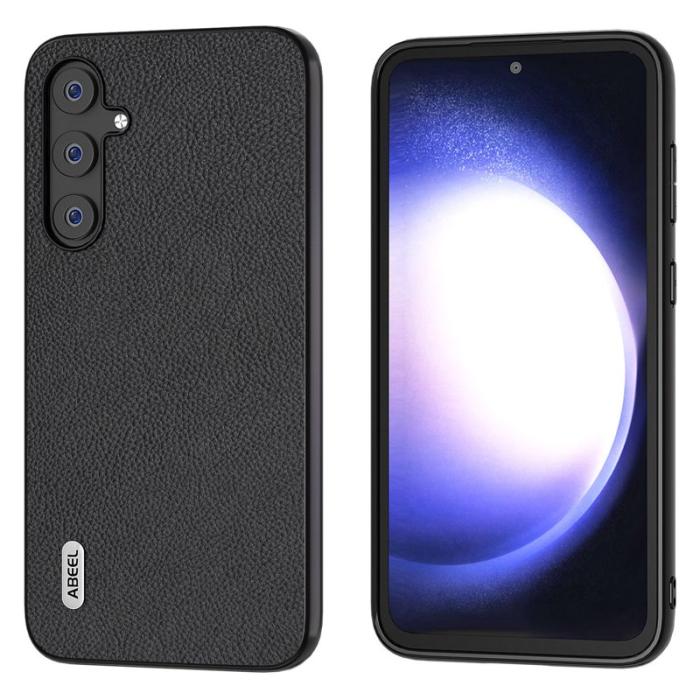 ABEEL - ABEEL Samsung Galaxy S23 FE Skal i Läder - Svart