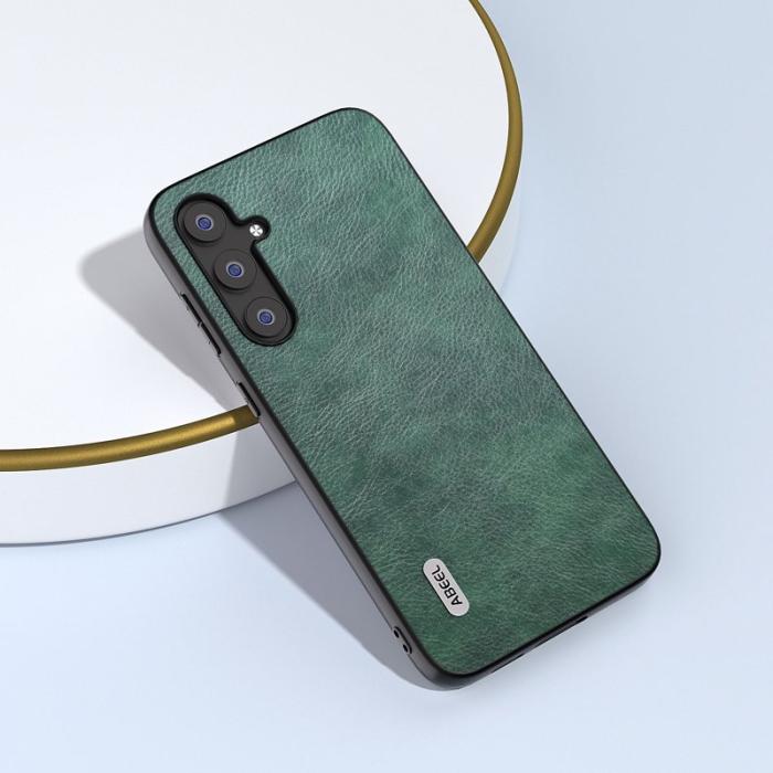 ABEEL - ABEEL Samsung Galaxy S23 FE Skal Läder TPU+PC Grön