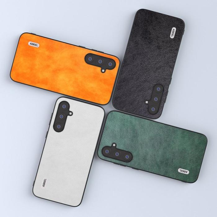 ABEEL - ABEEL Samsung Galaxy S23 FE Skal Läder TPU+PC Orange