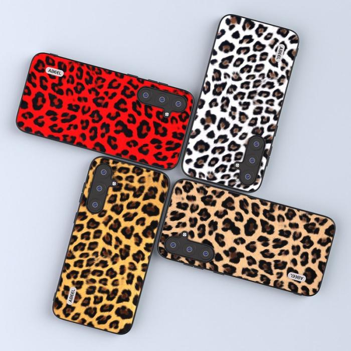 ABEEL - ABEEL Samsung Galaxy S23 FE Skal Leopard Textur Silver