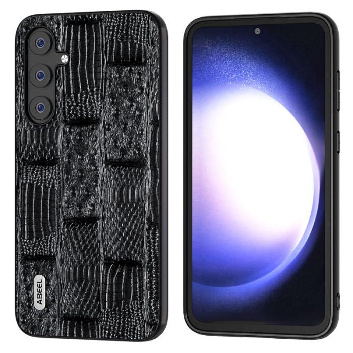 ABEEL - ABEEL Samsung Galaxy S23 FE Skal Mahjong Textur Svart