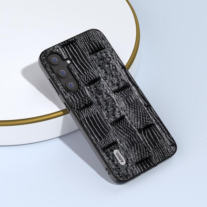 ABEEL - ABEEL Samsung Galaxy S23 FE Skal Mahjong Textur Svart