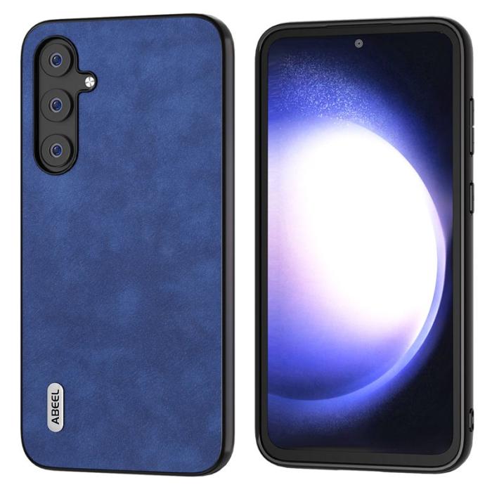 ABEEL - ABEEL Samsung Galaxy S23 FE Skal Texturerad Läder Blå